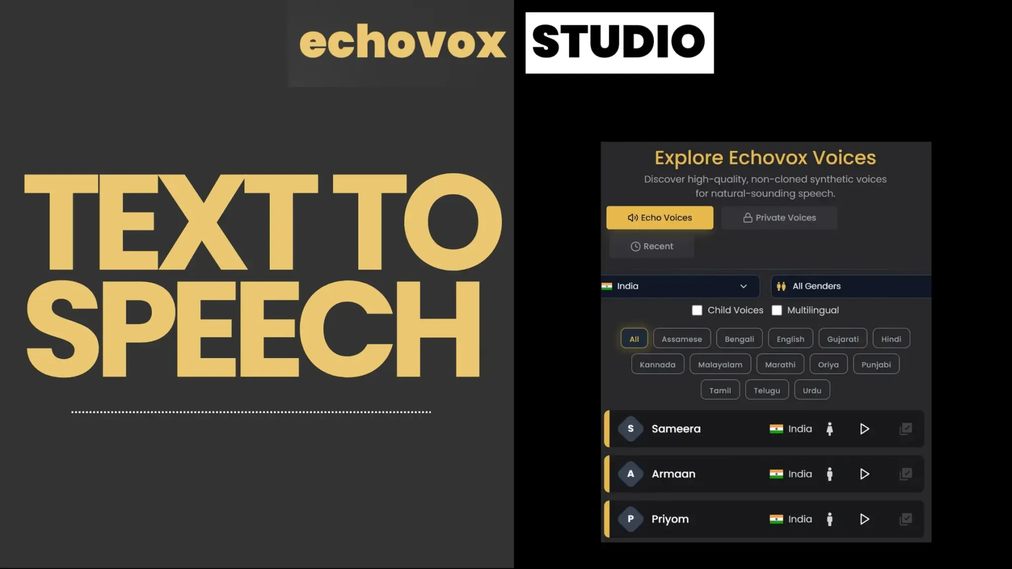 Text to Speech Online with Echovox Studio